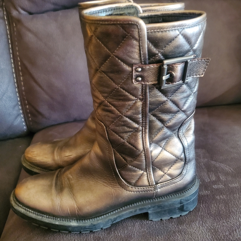 Aquatalia Layla Boots Bronze 8